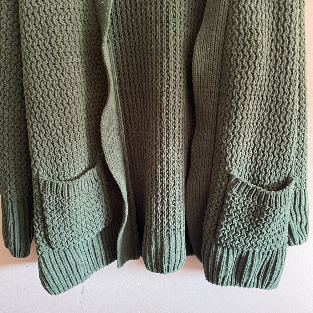 Pink Rose Women's Textured Green Cardigan - Picture 4 of 4
